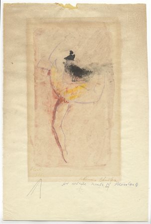 Primo Conti (1900-1988). Ballerina. 1925. Acquerello policromo su carta...