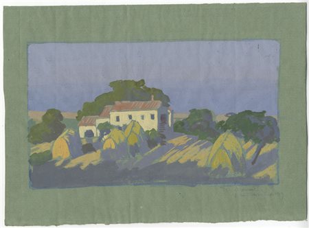 Pietro D'achiardi (1879-1940). San Benedetto del Tronto. 1919. Gouache e...