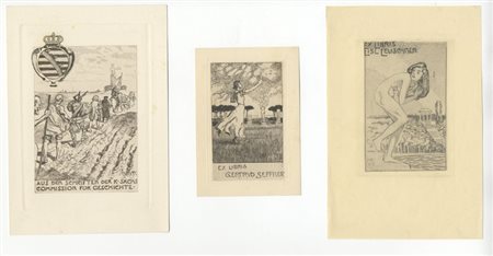 Max Klinger (1857-1920). Sei ex libris. Ex libris Lisl Leuschner. 1915....