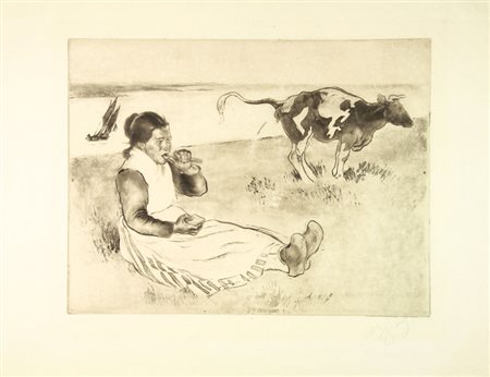 Louis Legrand (1863-1951). Animales (Animali). 1895 ca. Acquaforte e...