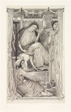 Sigmund Lipinsky (1873-1940). Penelope. 1927. Acquaforte e incisione ad ago....