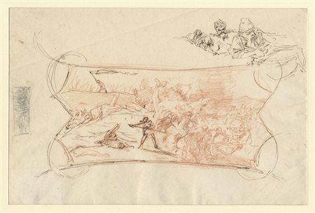 Domenico Morelli (1826-1901). Scena di battaglia (Studio per una...
