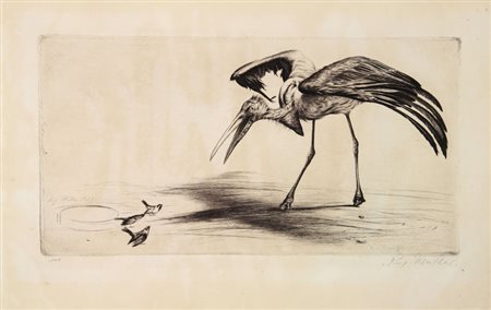 Richard Müller (1874-1954). Die Gegner. 1915. Acquaforte e puntasecca. mm...