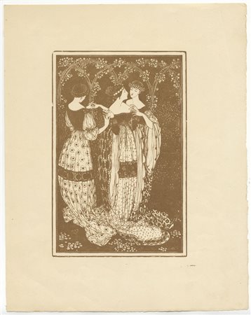 Francesco Nonni (1885-1975). Le tre grazie. Primavera. 1907/09. Xilografia....