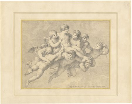 Pelagio Palagi (1775-1860). Trionfo di Amore. 1849. Penna e inchiostro nero...