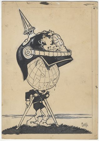 Rata-Langa [pseud. di Gabriele Galantara] (1867-1937). Illustrazione satirica...