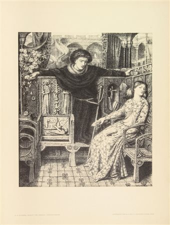 Dante Gabriele Rossetti (1828-1882). Coppia di fotolitografie. Hamlet und...