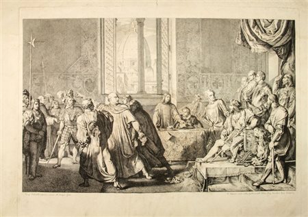 Luigi Sabatelli (1772-1850). Pier Capponi Acquaforte mm. 570x740. Foglio: mm....