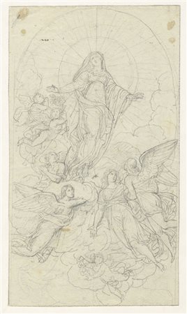 Luigi Sabatelli (1772-1850). Schizzo per l'Assunzione della Vergine in cielo....