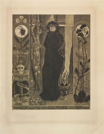 Carl Schmidt-Helmbrechts (1872-1936). Empusa. 1894. Acquaforte e acquatinta....