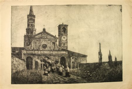 Vincenzo Stanga (1874-1922). L'abbazia di Chiaravalle. Acquaforte e...
