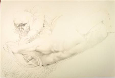 Piero Tredici (1928-2011). Violenza. 1976. Carboncino e inchiostro...