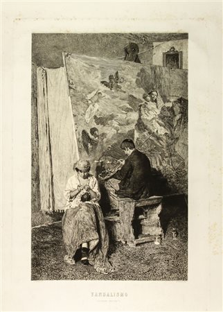 Celestino Turletti (1845-1904). Vandalismo (Poveri antichi!). Da un dipinto...