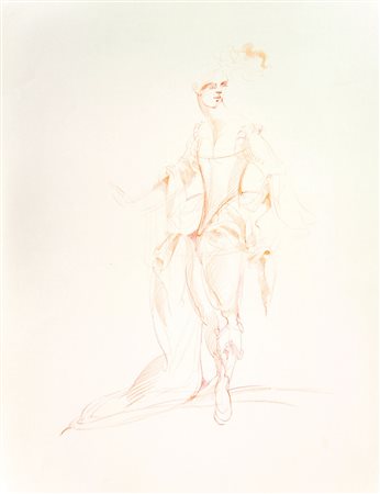 Anna Anni (1926-2011). Tre bozzetti per costumi teatrali. 1960 ca. Lotto...
