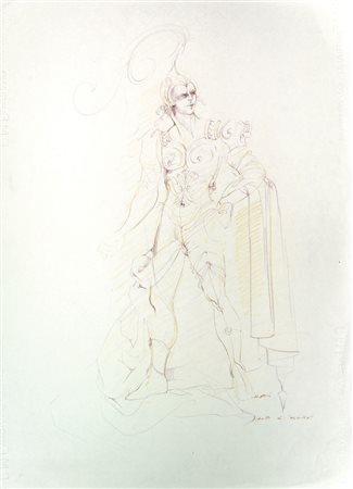 Anna Anni (1926-2011). Tre bozzetti per costumi teatrali. 1960 ca. Lotto...