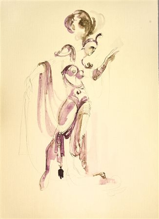 Anna Anni (1926-2011). Tre bozzetti per costumi teatrali. 1960 ca. Lotto...