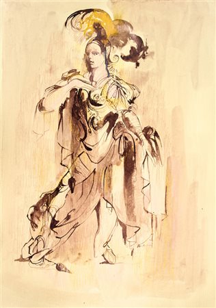 Anna Anni (1926-2011). Tre bozzetti per costumi teatrali. 1960 ca. Lotto...