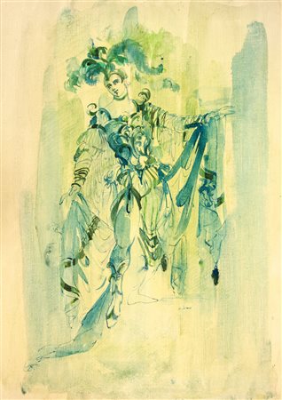 Anna Anni (1926-2011). Tre bozzetti per costumi teatrali. 1960 ca. Lotto...