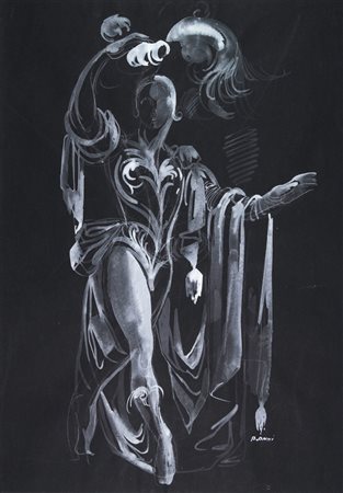 Anna Anni (1926-2011). Quattro bozzetti per costumi teatrali. 1960/68 ca....