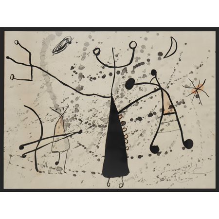 Joan Mirò (Barcellona  1893-Palma di Maiorca  1983)  - Composizione