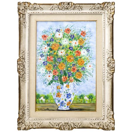 Michele Cascella (Ortona 1892-Milano 1989)  - Vaso con fiori