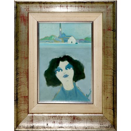 Renato Borsato (1927)  - Donna a Venezia, 1985