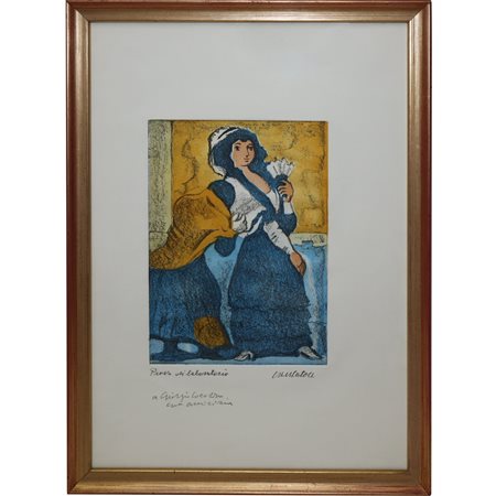 Domenico Cantatore (Ruvo di Puglia 1906-Parigi, Francia 1998)  - Danzatrice