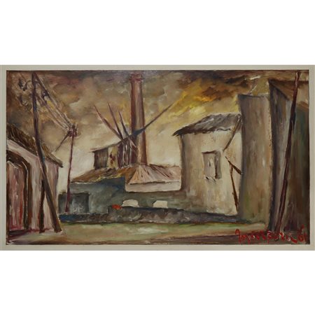 Salvatore Incorpora - Case con ciminiera, 1961