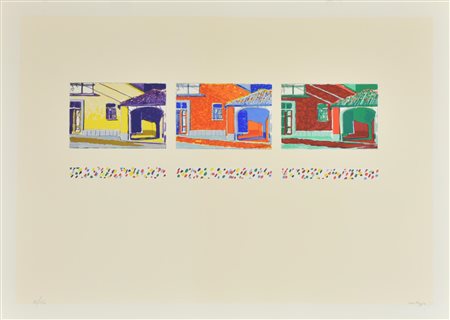 Giorgio Cortassa INGRESSO serigrafia su carta, cm 50x70; es. 80/150 firma