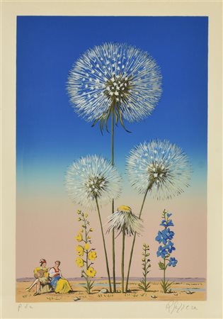 Romano Gazzera SENZA TITOLO serigrafia su carta Fabriano, cm 70x50; es. P.A....