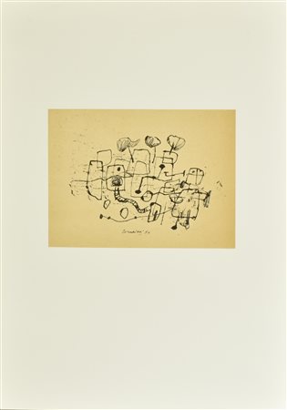 Corneille IL SENTIERO VERSO LA CASA litografia su carta (d'apres), cm 52x37...