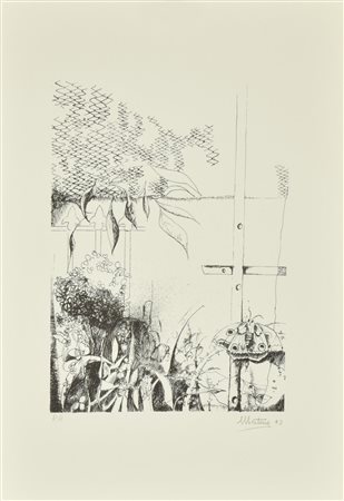 Giovanni Ubertino RACCONTO litografia su carta, cm 50x35, es. P.A. firma e...