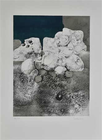 Leonardo Cremonini SENZA TITOLO incisione su carta, foglio cm 75x56, battuta...