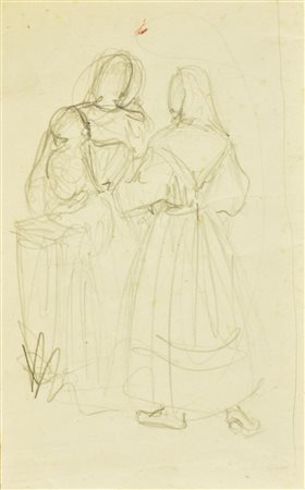 Giuseppe Magni SENZA TITOLO matita su carta cm 20,5x14,5 sul retro: firma ed...