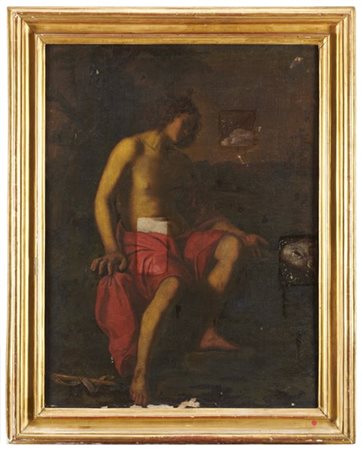 Scuola romana del secolo XVII

"San Giovanni Battista"
olio su tela (cm 98,5x73