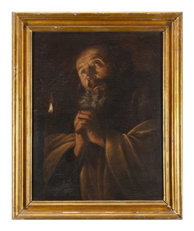 Maestro caravaggesco del secolo XVII

"San Pietro"
olio su tela (cm 73x59)
in c
