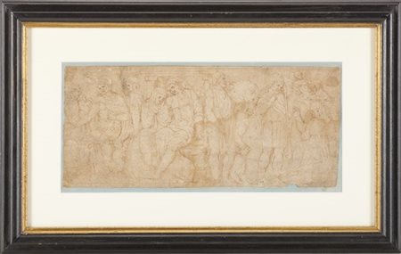 Lotto composto da: 

-Scuola di Polidoro da Caravaggio, "Studio di un fregio",