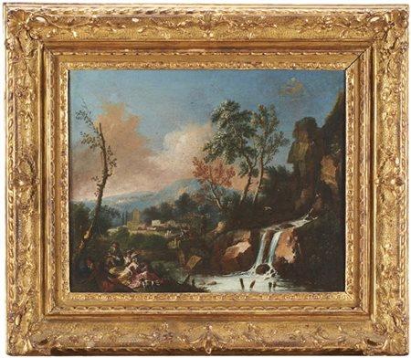 Scuola veneta del secolo XVIII 

"Scena galante"
olio su tela (cm 37x46,5)
in c