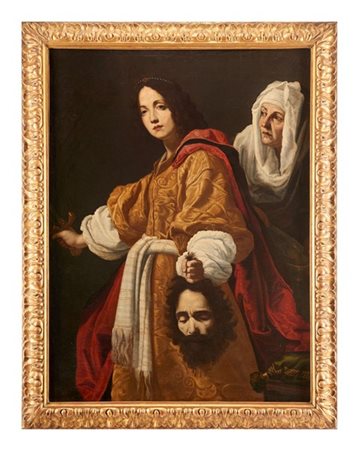 Da Cristofano Allori, secolo XVIII "Giuditta e Oloferne" olio su tela (cm 134x9