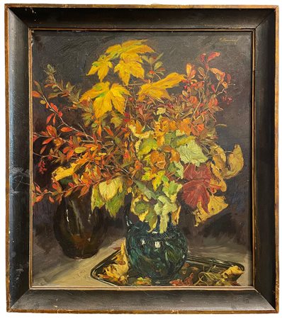 Hugo Von Bouvard (1879 - 1959) Natura morta 1923 olio su tela 75 x 65cm....