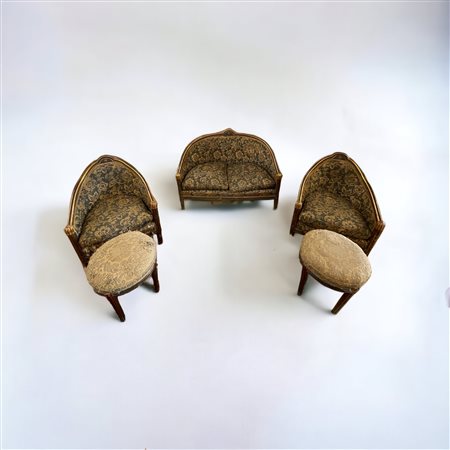 Leon Albert Jallot (attribuito a) (1874 - 1967) Salotto Art Deco Francia,...