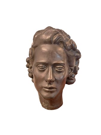 Attilio Torresini (1884 - 1961) Testa femminile prima metà XX sec. 34 x 11,5...