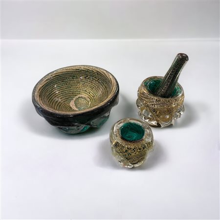 Set da fumo seconda metà del XX secolo vetro di Murano. Nello stile di...