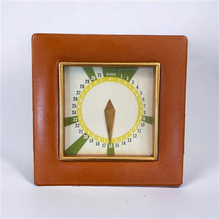 Calendario perpetuo anni 60 del XX secolo 24 x 24 x 3 cm. Con cornice in...