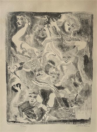 Mino Maccari (1898 - 1989) Senza titolo Litografia 43 x 33 cm. Ed. n....