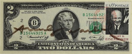 Andy Warhol TWO DOLLARS BILL (Thomas Jefferson), 1979 pennafeltro su...