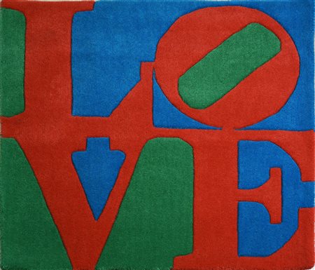 Robert Indiana LOVE RUG, 2007 tappeto, cm 74x74, es. 5.563/10.000 sul retro:...