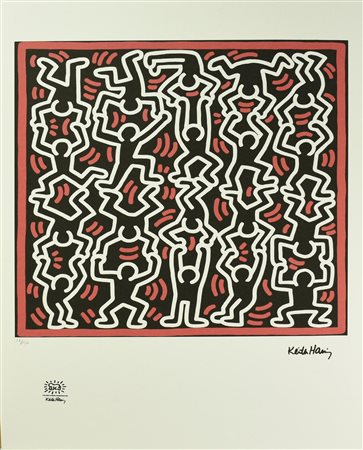 D'apres Keith Haring UNTITLED fotolitografia, cm 70x50; es. 17/150 firma in...