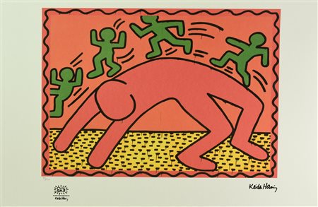 D'apres Keith Haring UNTITLED fotolitografia, cm 50x70; es. 99/150 firma in...