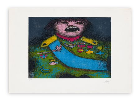 ENRICO BAJ (1924-2003) - Anamorfosi di generale, 1971
